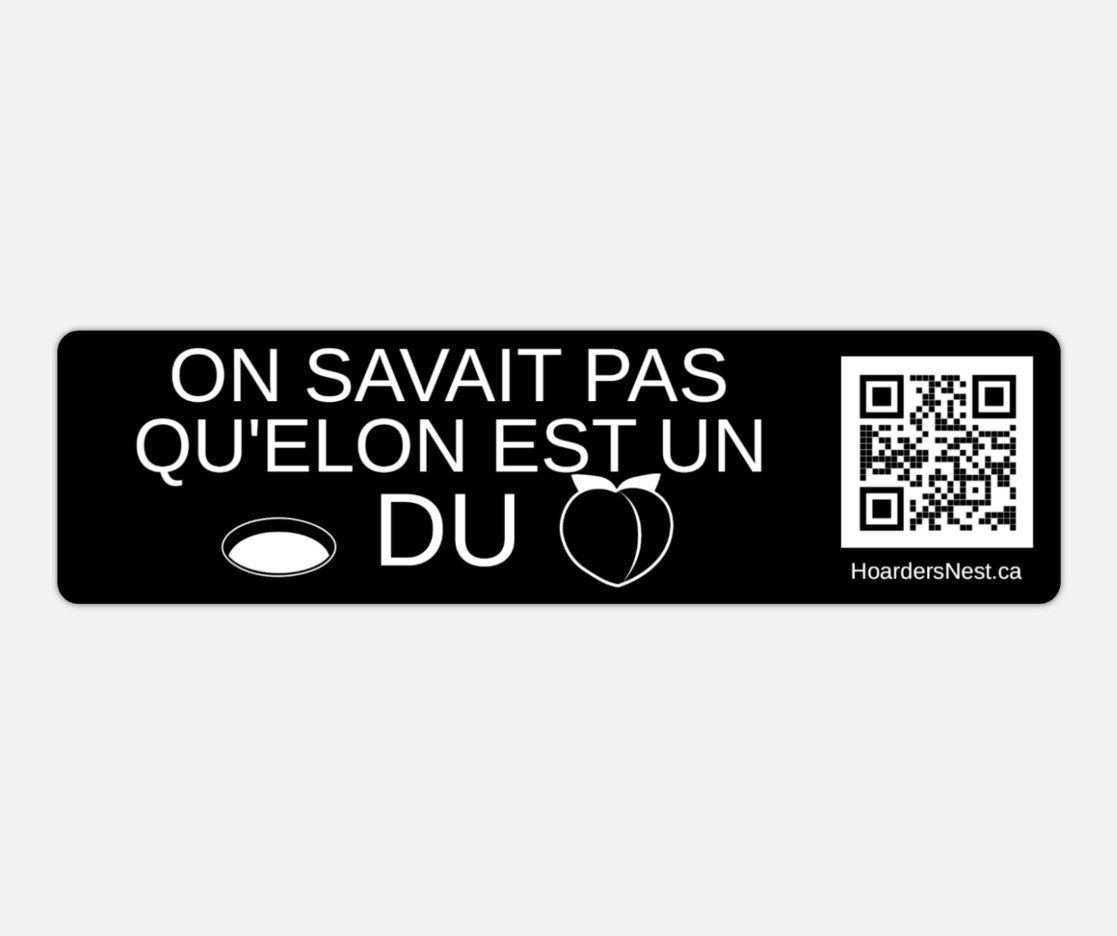 Aimant de voiture (Français) - On savait pas qu'Elon est un