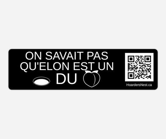 Aimant de voiture (Français) - On savait pas qu'Elon est un